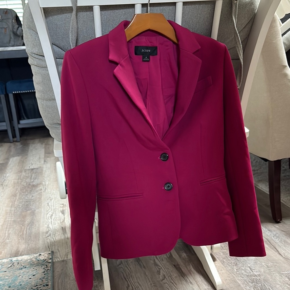 J. Crew Pink Blazer Structured Suit Jacket